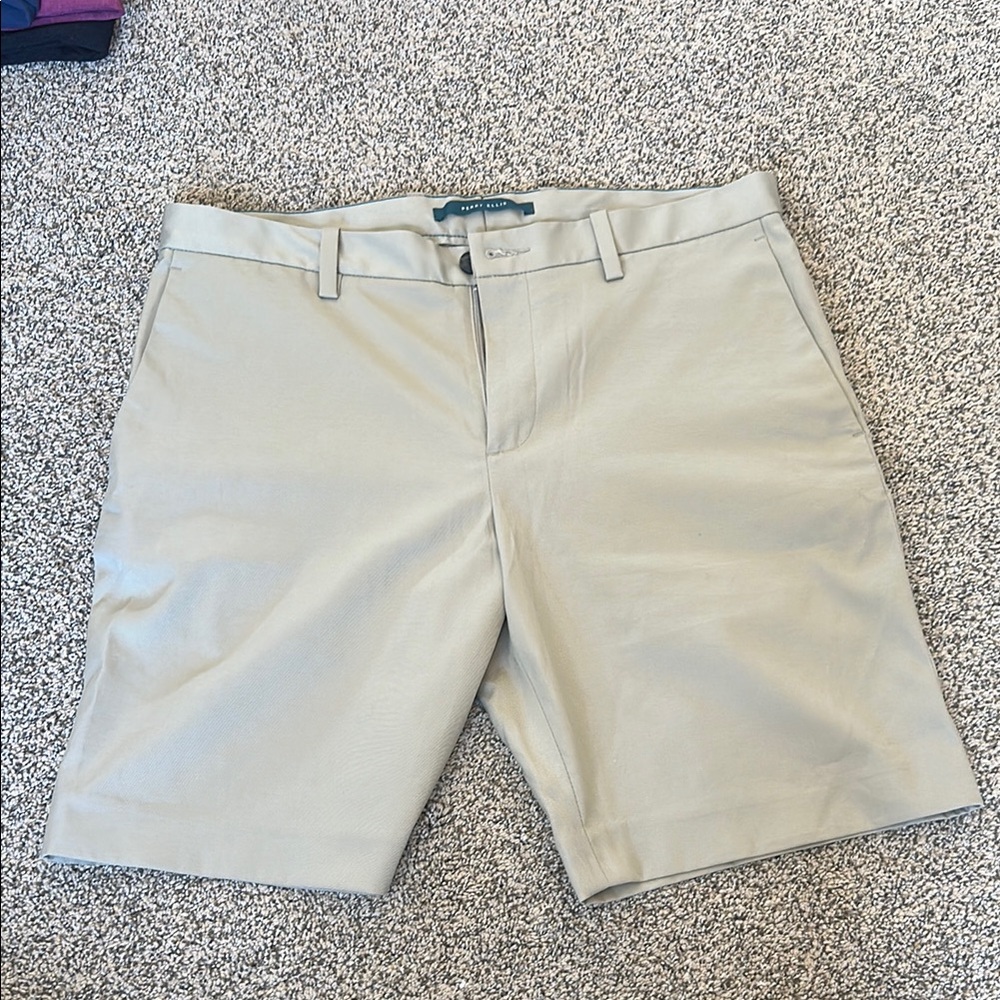 Perry Ellis Men’s Flat-Front Shorts - Khaki